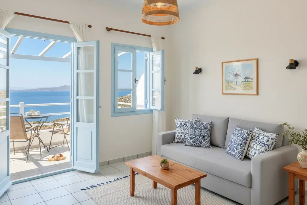 A Luxury Retreat in Syros - Double room sea view